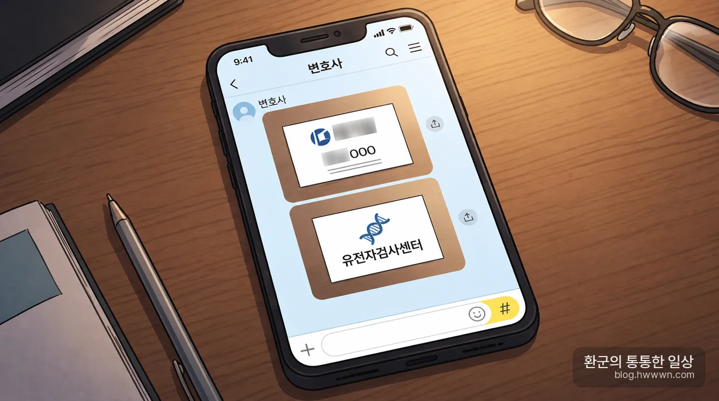 변호사가 보낸 카톡 일러스트